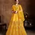 Yellow Zari, Diamond And Sequins Embroidered Art Silk Semi Stitched Lehenga Choli With Dupatta