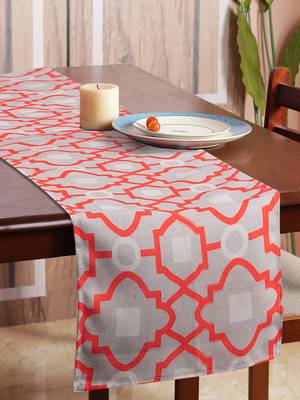 Houzzcode Morroccon Orange Outline Table Runner 30cm x 180cm 1