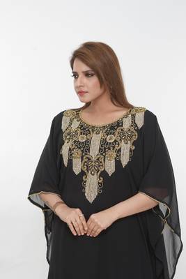 Dubai Kaftan Women Dress Long Gown Farasha Morocco Wear 1