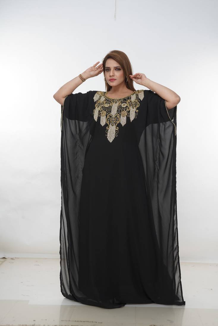 Dubai Kaftan Women Dress Long Gown Farasha Morocco Wear