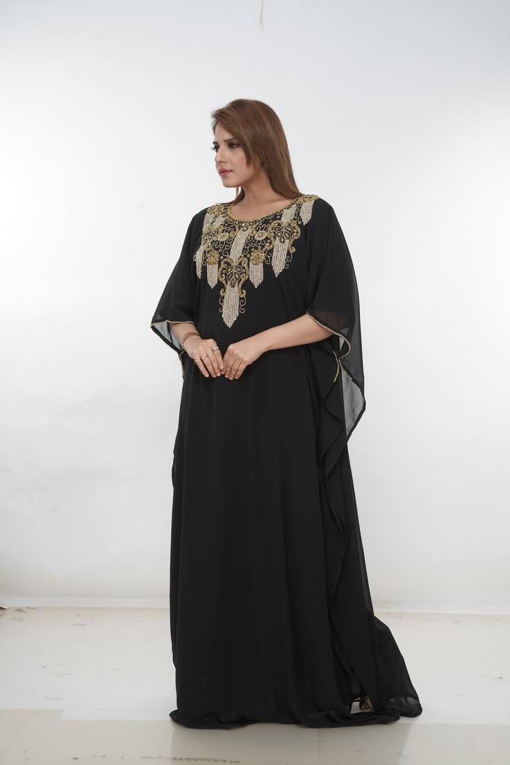 Dubai Kaftan Women Dress Long Gown Farasha Morocco Wear
