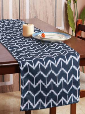 Houzzcode Chevron Printed Blue Table Runner 30cm x 180cm 1