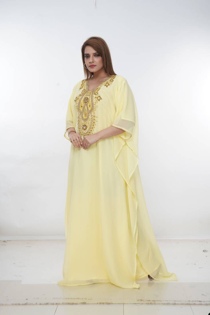 Dubai Kaftan Women Dress Long Gown Farasha Morocco Wear