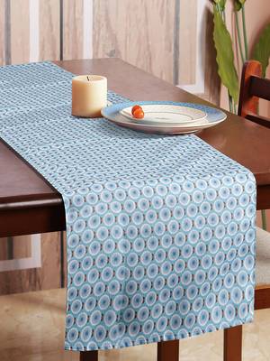 Houzzcode Circular Printed Wheels Table Runner 30cm x 180cm 1