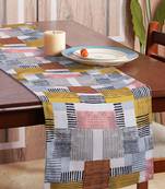 Houzzcode Stripe Box Printed Table Runner 30cm x 180cm