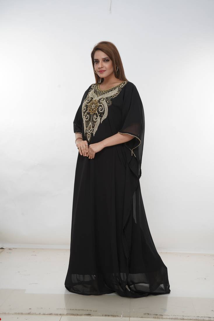 Dubai Kaftan Women Dress Long Gown Farasha Morocco Wear