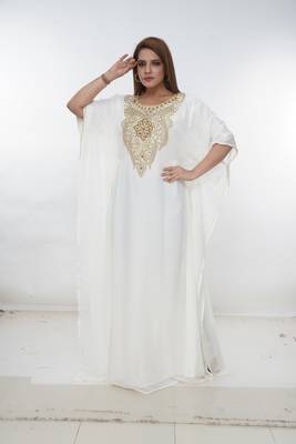 Dubai Kaftan Women Dress Long Gown Farasha Morocco Wear 2