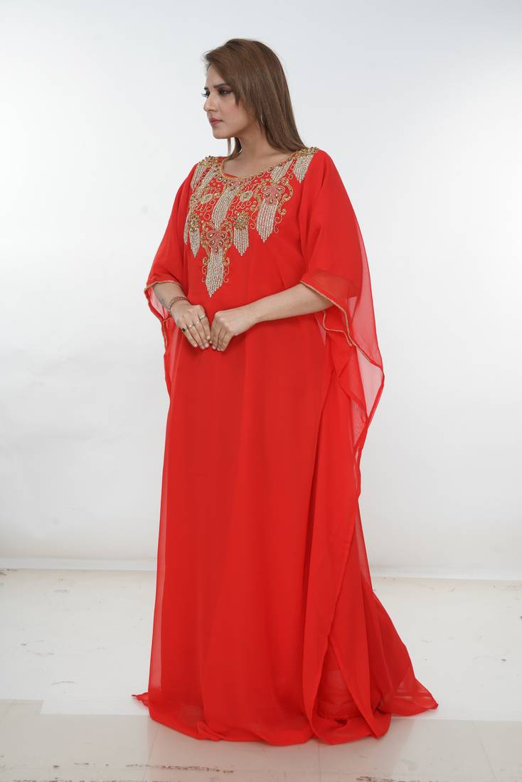 Dubai Kaftan Women Dress Long Gown Farasha Morocco Wear