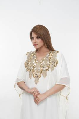 Dubai Kaftan Women Dress Long Gown Farasha Morocco Wear 1