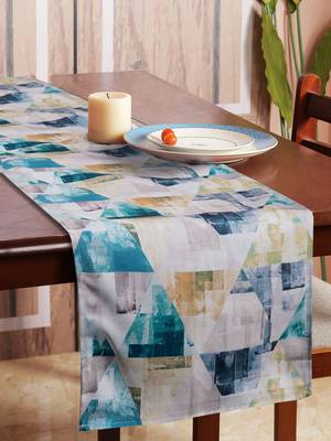 Houzzcode Abstract Triangles Printed Table Runner 30cm x 180cm 1