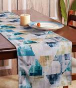 Houzzcode Abstract Triangles Printed Table Runner 30cm x 180cm