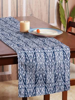 Houzzcode Blue Chevron Printed Table Runner 30cm x 180cm 1