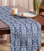 Houzzcode Blue Chevron Printed Table Runner 30cm x 180cm