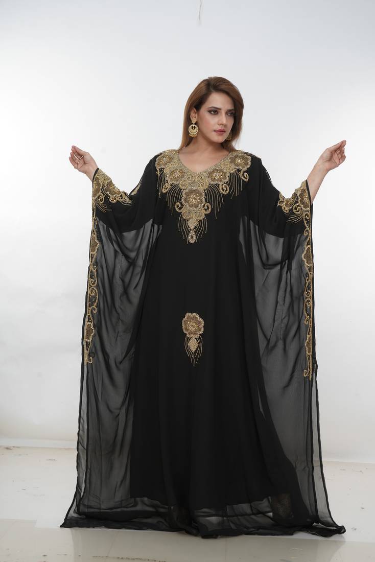 Dubai Kaftan Women Dress Long Gown Farasha Morocco Wear
