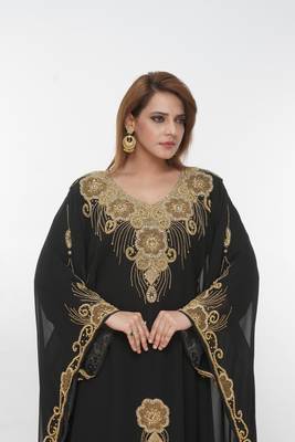 Dubai Kaftan Women Dress Long Gown Farasha Morocco Wear 3