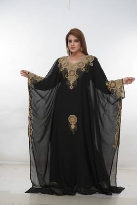 Dubai Kaftan Women Dress Long Gown Farasha Morocco Wear 4