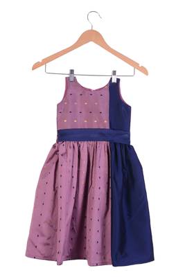 Kids Cotton Silk Pink Frock 1
