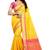Yellow Pink Cotton Silk Saree With Blouse