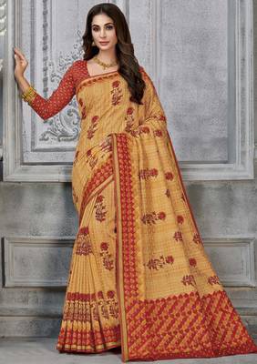  off white woven silk saree with blouse 1