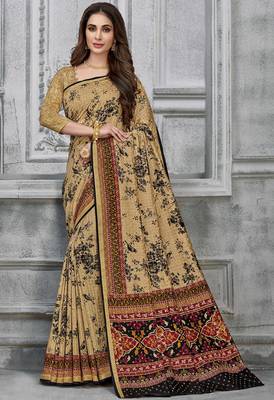  off white woven silk saree with blouse 1