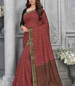  multicolor woven silk saree with blouse