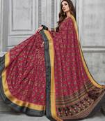   pink woven silk saree with blouse