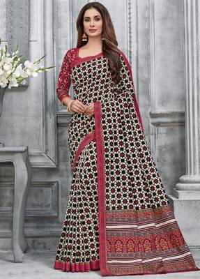  multicolor woven silk saree with blouse 1
