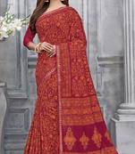  multicolor woven silk saree with blouse