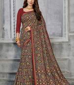  multicolor woven silk saree with blouse