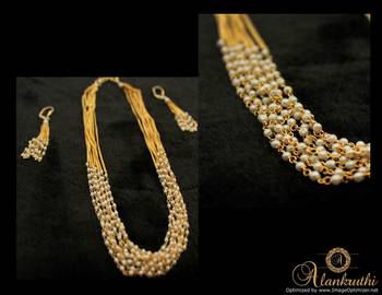 Alankruthi 8 Line Pearl Necklace Set 2 1