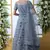 Grey Thread Embroidery Net Salwar