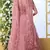 Peach Thread Embroidery Net Salwar
