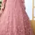 Peach Thread Embroidery Net Salwar