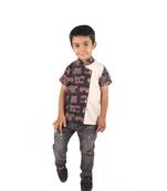 Black Camera printed cotton boys-shirt