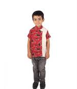 Maroon Truck printed cotton boys-shirt
