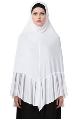 Plain Jersey Ready To Wear Hijab Khimar With Inner Cap Combo 1