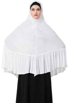 Plain Jersey Ready To Wear Hijab Khimar With Inner Cap Combo 2