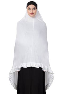 Plain Jersey Ready To Wear Hijab Khimar With Inner Cap Combo 2