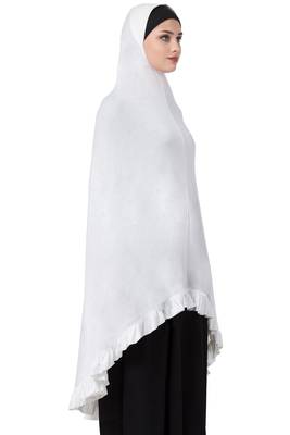 Plain Jersey Ready To Wear Hijab Khimar With Inner Cap Combo 3