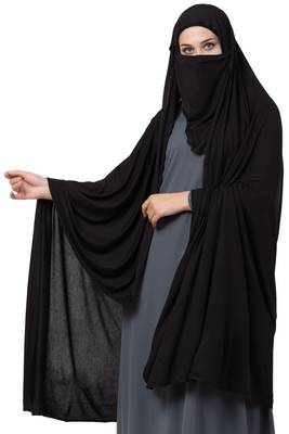 Rida Hijab Irani Chadar With Attached Nose Piece And Inner Cap 2