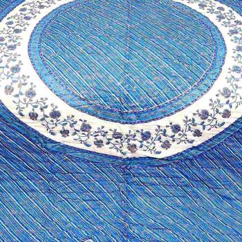blue cotton Handcrafted Jaipuri Razai (Quilt) 3