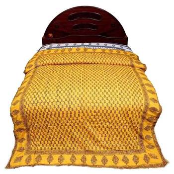 yellow cotton Handcrafted Jaipuri Razai (Quilt) 2