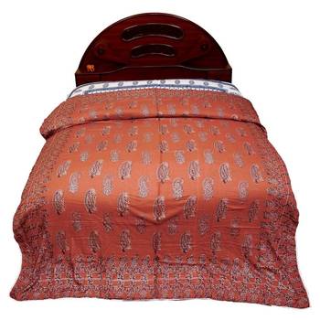 orange cotton handcrafted Jaipuri Razai (Quilt) 2