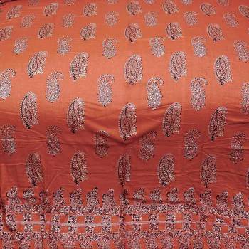 orange cotton handcrafted Jaipuri Razai (Quilt) 3