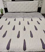 white cotton Handcrafted Jaipuri Razai (Quilt)