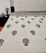 white cotton Handcrafted Jaipuri Razai (Quilt)