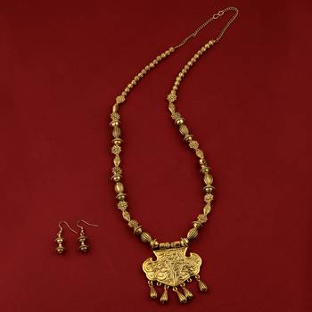 Amazing  Adjustable  Gold Plated Designer Pendant Set For Women Girl 1