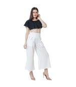 white plain Cotton trousers