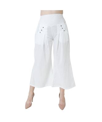 white plain Cotton trousers 2