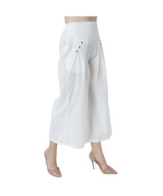 white plain Cotton trousers 4